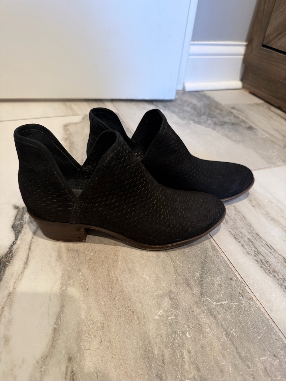 Lucky Brand Black Cutout Ankle Booties